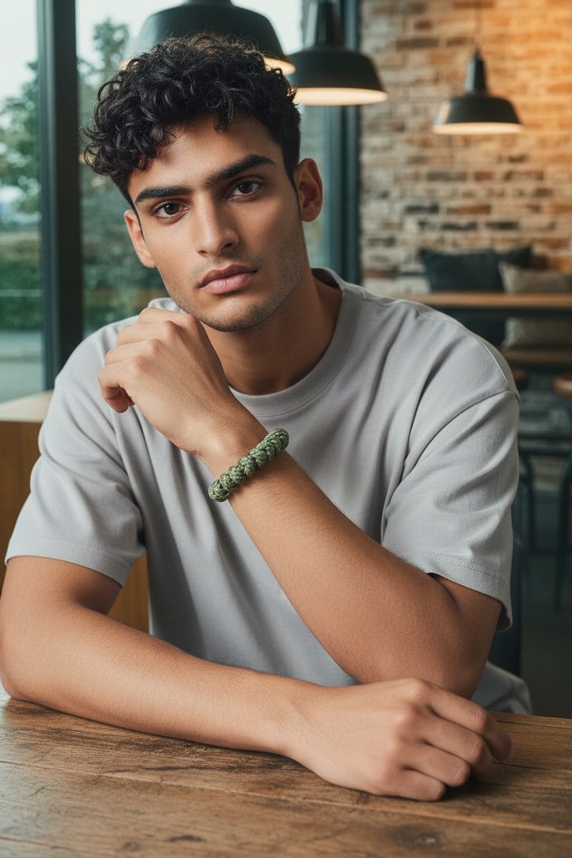 أسوارة باراكورد رجالية زيتي عسكري جدلة كوبرا - الصورة 3