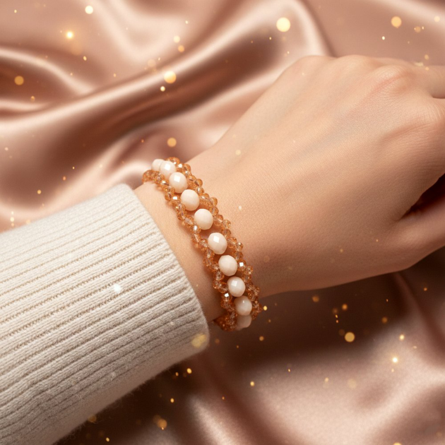 أسوارة لؤلؤ بتفاصيل ذهبية فخامة هادئة تليق بك