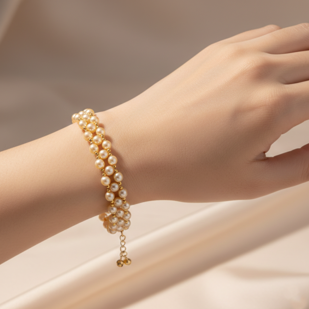أسوارة لؤلؤ تضيف لمسة فخامة هادئة لمعصمك